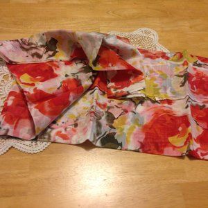 Floral Scarf, large Trendsblue viscose, nwot